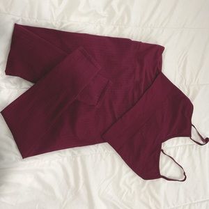 Ribbed long line sports bra *part of a set